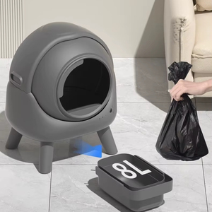 Totalmente Fechado De Um Botão Inteligente Caixa De Lixo De Gato Elétrica Pet Inteligente Caixa De Lixo De Gato com Pá para Excremento