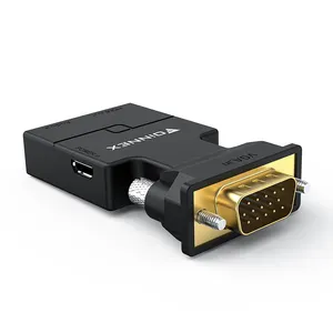 VGA to HDMI Adapter Male-FeMale VGA Adapter with Audio Support video resolution up to 1920 x 1080/60Hz VGA