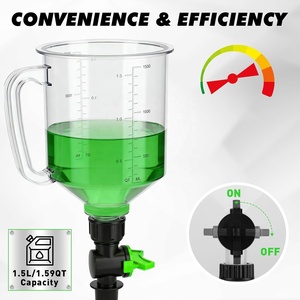 Kit de 20 entonnoirs en plastique vert/noir/transparent pour huile moteur, 12 adaptateurs, tuyau de siphon, raccord coudé, filtre à flèche, magnétique - Product Image 6