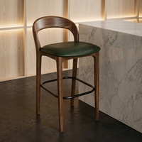 Tabouret de bar en teck de style traditionnel, durable, pour cuisine, maison, café, restaurant, hôtel, salle à manger et villa