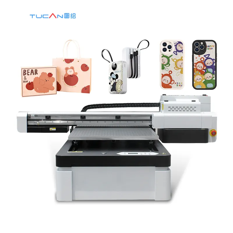 Широкоформатный УФ планшетный принтер для чехлов телефонов УФ-принтер 6090 УФ-принтер