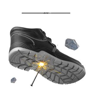 נעלי בטיחות תעשייתיות בוהן פלדה נגד ניקב שמן איטום מגפי עמיד למים עבודה מגן גברים לתעשיית הבנייה - Product Image 4