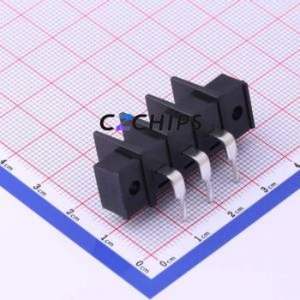 KF25RM-7.62-3P Barrier Terminal Block Bent Lead Through Hole,P=7.62mm Connector Two Sides 7.62mm 1x3P Right Angle Pin - Product Image 2