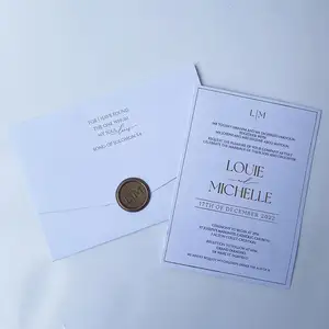 High Quality Economical Wedding Invitation Set Acrylic Card Wedding Invitation Card
