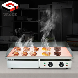Commercieel Restaurant <span class=keywords><strong>Gas</strong></span> Bakplaten Halve Plaat Grills Roestvrij Staal 700Cm Pannen Vlam Elektrische Vlakke Top Grill - Product Image 3