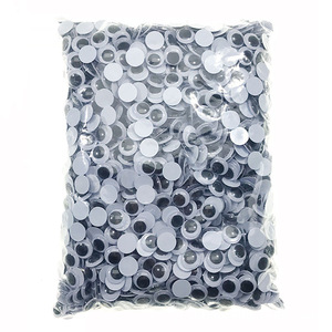 Fábrica de plástico DIY actividad negro Wiggle Googly plástico <span class=keywords><strong>ojos</strong></span> móviles muñeca accesorios de juguete <span class=keywords><strong>con</strong></span> autoadhesivo - Product Image 2