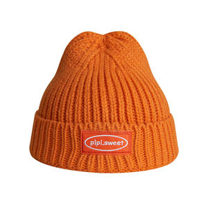 Gorro de punto térmico de Color liso para hombre, boina con Logo personalizado, 100% acrílico, para otoño e invierno, venta al por mayor - Product Image 5