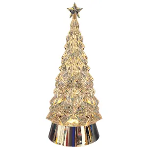 12 inch thắp sáng Xmas Cây đèn LED ánh sáng lên Cây giáng sinh pha lê Cây giáng sinh đồ trang trí ánh sáng