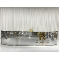 Table de bar pliante en acier inoxydable avec des rayures argentées, table de bar haute