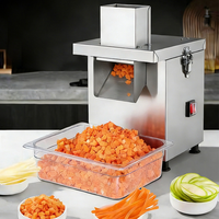 Machine à découper les aliments électrique automatique multifonctionnelle en acier inoxydable pour usage commercial, coupe-légumes, trancheuse/déchiqueteuse