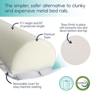 Barandas de Cama de Espuma Personalizadas para Bebés de 1.8 M, Diseño Moderno, Tela de Algodón Puro, Protección Anticaídas, Barandas de Seguridad para Dormitorio - Product Image 4