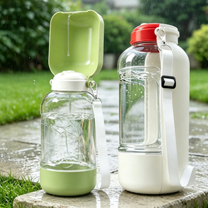 Nueva Botella de Agua Portátil para Mascotas, Perros y Gatos, 2 en 1, Plegable, Botella de Agua para Perros de 1.1L y Recipientes para Comida de 160g - Product Image 6