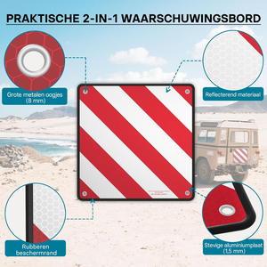 <span class=keywords><strong>Panneau</strong></span> de signalisation réfléchissant 2-en-1 haute visibilité, imperméable et anti-UV, en aluminium 50x50cm, Espagne/Italie, <span class=keywords><strong>panneau</strong></span> réfléchissant de quatrième catégorie - Product Image 2