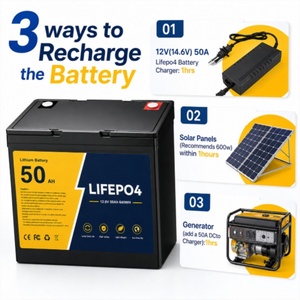 Batterie LiFePO4 12,8 V 50 Ah avec BMS pour système de stockage d'énergie solaire, camping-car, alimentation de secours hors réseau - Product Image 5