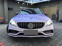 Kit carrosserie complet Quinn Benz W205 pour Classe C 2019-2021 : Pare-chocs avant, calandre, phares et feux arrière – Kit de mise à niveau universel à visser 100 % compatible