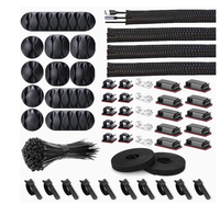 Clips de gestion de câbles FC-40 3M en nylon noir rectangulaires autocollants pour la fixation des câbles