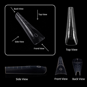 Formes doubles transparentes pour ongles, couverture complète, pour extension rapide en gel UV, outil de manucure DIY - Product Image 1