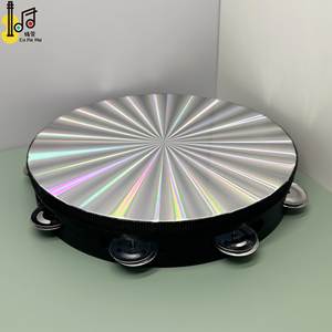 2024 vente chaude 10 pouces unique mariage Ktv fête faveur réfléchissant Laser radiant <span class=keywords><strong>tambourin</strong></span> simple rangée pour adultes Concert <span class=keywords><strong>tambourin</strong></span> - Product Image 2