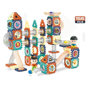 โดมิโนอิฐเพื่อการศึกษาสำหรับเด็กของเล่นสำหรับเด็กบล็อกตัวต่อเพื่อการแข่งขันสร้างเสริมหินอ่อน3D - Product Image 4