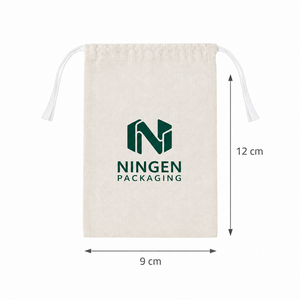 Sacs cadeaux en coton naturel avec cordon de serrage, logo personnalisé, emballage en gros pour bijoux, cosmétiques, cadeaux de mariage, vente au détail - Product Image 3