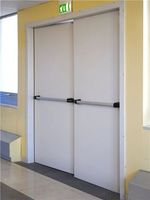 Porte en acier ignifugée avec fenêtre d'observation, verre coupe-feu, peinture écologique, couleur personnalisée, garantie 1 an, école, hôpital, centre commercial