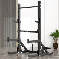 PINJIAN Équipement de fitness pour usage commercial et domestique, Rack de squat avec machine Smith, Rack de squat à poids