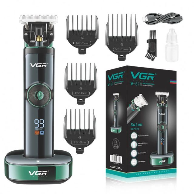 Vgr V-671 Barber Equipment Professional Cordless Electric Hair Trimmer Rechargeable Hair Clippers for Men
