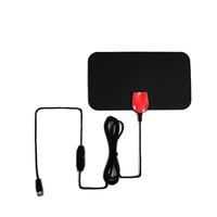 Antenne TV numérique HD intérieure verticale à gain élevé à film mince 4K 1080P VHF UHF pour réception de signal de diffusion Freeview, fixation sur vitre
