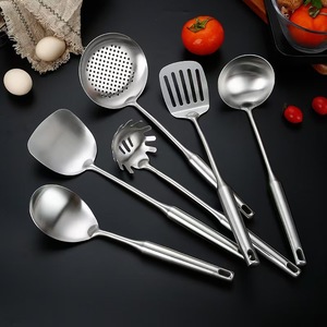 Food Grade <strong>Accessories</strong> Tools <strong>Bulk</strong> Silver Color 6 Pieces <strong>Kitchen</strong> Utensil Set Kitchenware SUS304 Stainless Steel Cooking Tool - Product Image 6