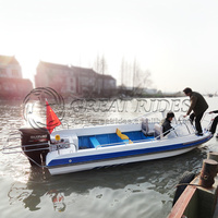 Fibre de verre personnalisée acceptable 10 personnes garantie d'un an 5.9m/19.4ft Mini bateaux de pêche bateaux de vitesse