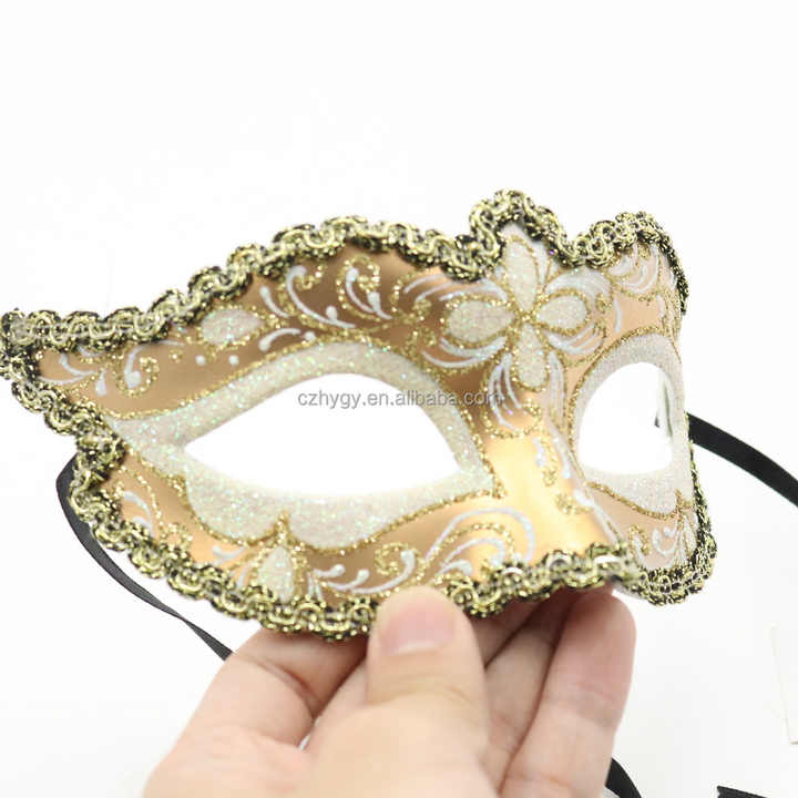 White High Quality Plastic Mardi Gras Party Venetian Style Plastic Masquerade Ball Costumes ...
