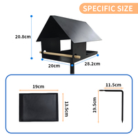 Mangeoire à oiseaux JH-Mech avec support, base stable, OEM ODM, personnalisable, pour extérieur, jardin, cour, système de poteaux en métal pour mangeoire à oiseaux