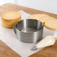 Moule à gâteau américain télescopique à plusieurs niveaux, rond, à compartiments, résistant au four, pour la cuisson, cercle à mousse, cercle à gâteau, diviseur de gâteau