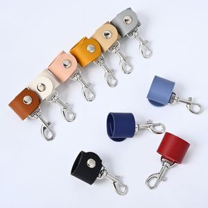 PU Leather <b>Key</b> Fob Kit Multi-color Keychain <b>Rings</b> for DIY Craft Rectangular Roll Car Keychain - Product Image 2