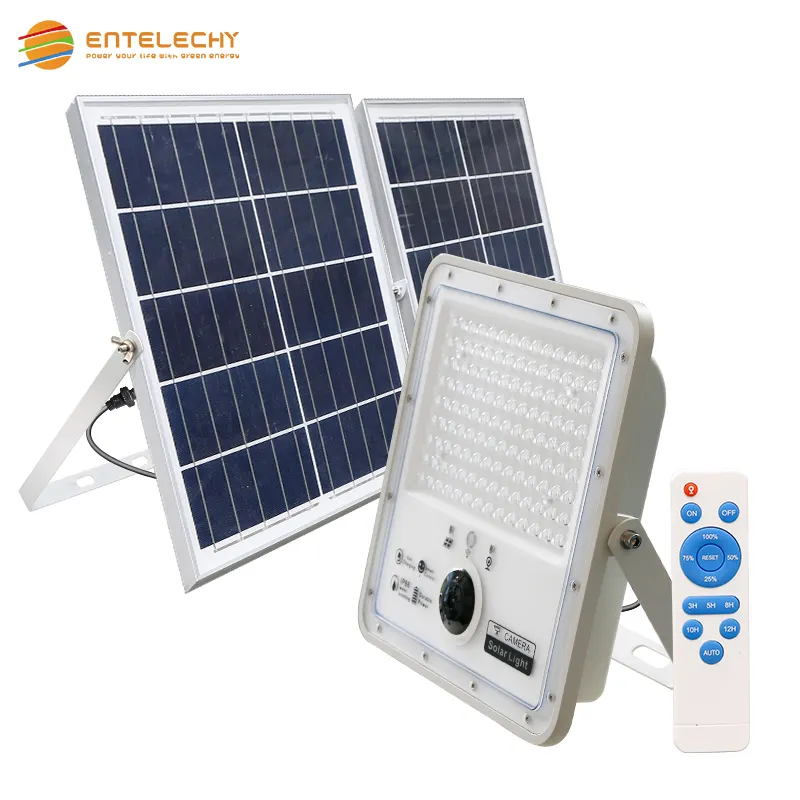 Solar Flutlicht mit Kamera LiFePO4 Batterie Solar Outdoor Flutlicht ip66 wasserdicht 100W 200W 300W solar betriebene Flutlichter