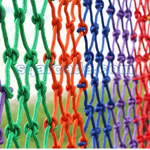 Filet de sécurité intérieur arc-en-ciel tricoté à la main pour usage commercial en escalade et divertissement, filet de protection coloré pour l'escalade - Product Image 5