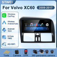 STWEI 8,8 pouces 8 cœurs 8 Go 128 Go Android 13 pour Volvo XC60 2009-2017 Autoradio Lecteur multimédia Carplay Navigation GPS WIFI 4G DVD 360 3D
