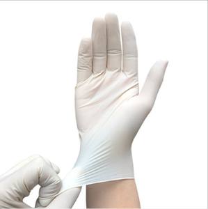 Gants en latex naturel blanc laiteux de qualité supérieure, fabriqués en Malaisie, épaisseur 5 MIL, imperméables, sans poudre, pour le travail sur écran. - Product Image 5
