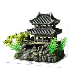 Creative Château Forme <span class=keywords><strong>Fish</strong></span> <span class=keywords><strong>Tank</strong></span> Ornements Décoration Aménagement Paysager Résine Rocaille Aquarium Résine Rocaille Maison Artisanat Ornements - Product Image 1