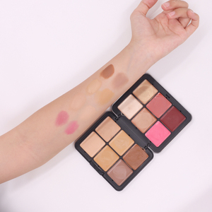 Chuyên nghiệp lâu dài 12 màu sắc khuôn mặt nền tảng bảo hiểm đầy đủ hoàn hảo kem Contour che khuyết điểm Blusher trang điểm Palette - Product Image 5