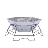 Portable En Acier Inoxydable Pliable Barbecue Grill Moderne Premium Charbon De Bois Foyer Et Feu De Camp Poêle Pour Le Camping