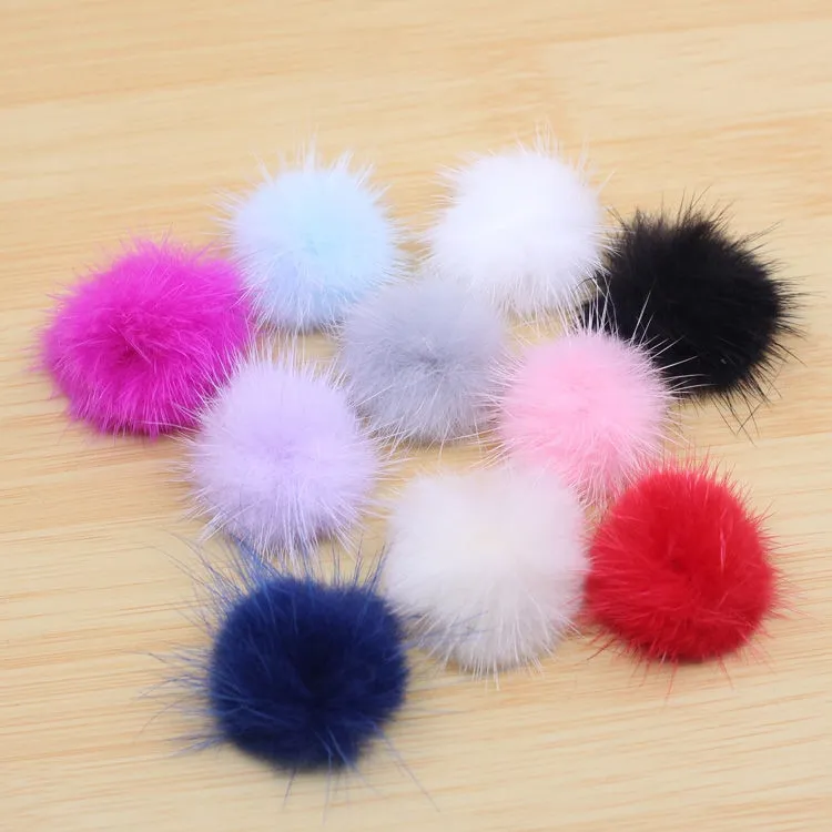 High-quality fashion decoration 100% mink fur ball hair accessories, earrings, shoes and other raw materials decorations
