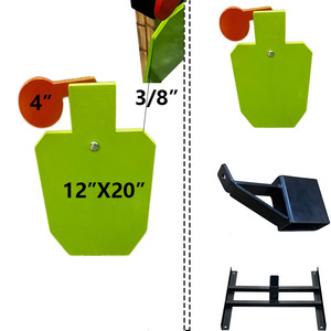 Système de support de cible LIETU LT-A076 en acier AR500, kit complet - Support de cible de 3/8 po d'épaisseur 12x20 po avec montage sur support 2x4 pour le tir - Product Image 3