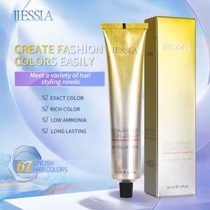 Jiessia Professional Low Ammonia Color Lightening <b>Permanent</b> <b>Hair</b> Colour <b>Dye</b> Cream <b>Hair</b> Bleach Powder and Developer - Product Image 2