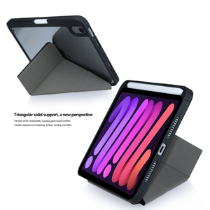 Étui <span class=keywords><strong>folio</strong></span> anti-traces de doigts au toucher doux pour iPad, design à connexion magnétique, fonction veille/réveil automatique et protection longue durée pour tablette - Product Image 3