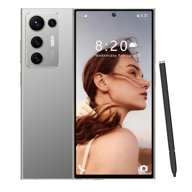 2026 New 100% Original 7.3 Inch Screen Android Phone 16+1TB Wifi Camera GPS 3 Sim Card Mobile Phones