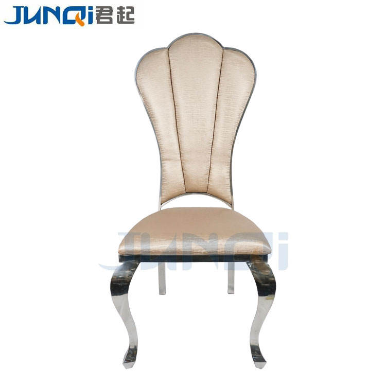 Luxury mid century stainless steel dining room chairs set of 6