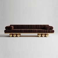 Canapé en tissu de luxe haut de gamme - Canapé de salon de villa italienne de luxe - Modèle de designer - Fauteuil artistique