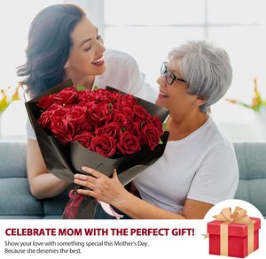 36/52Pcs <strong>Fake</strong> <strong>Roses</strong> Flower Arrangement Silk Flowers <strong>Roses</strong> Bouquet Realistic Faux Artificial <strong>Roses</strong> for Valentine's Day - Product Image 5