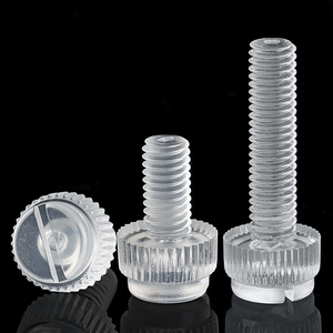 Vis en nylon noir M3 - M10 Boulons en plastique noir PA66 Vis noire 4-40X1/8 Vis moletée fendue transparente - Product Image 4